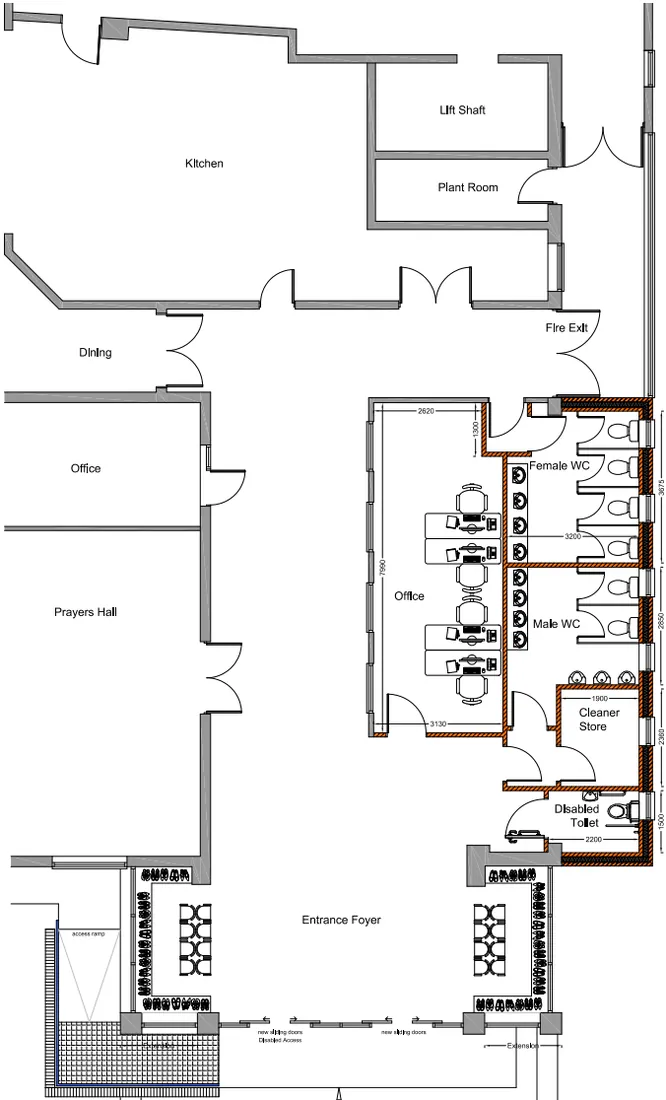 Proposed floor plan